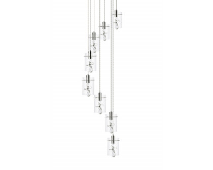 Elegant Hana 3 Lights Pendant - Chrome, L 18" (5202D18C)