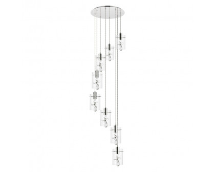 Elegant Hana 3 Lights Pendant - Chrome, L 18" (5202D18C)