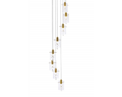 Elegant Hana 3 Lights Pendant - Gold, L 18" (5202D18G)