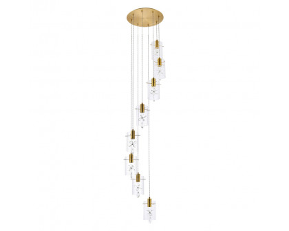 Elegant Hana 3 Lights Pendant - Gold, L 18" (5202D18G)