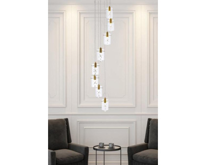 Elegant Hana 3 Lights Pendant - Gold, L 18" (5202D18G)