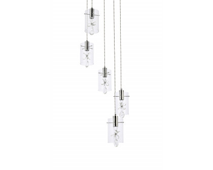 Elegant Hana 3 Lights Pendant - Chrome, L 19" (5202D19C)