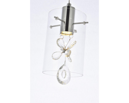 Elegant Hana 3 Lights Pendant - Chrome, L 19" (5202D19C)