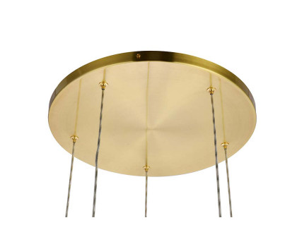 Elegant Hana 3 Lights Pendant - Gold, L 19" (5202D19G)