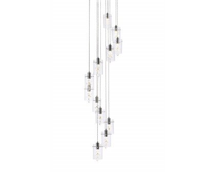 Elegant Hana 3 Lights Pendant - Chrome, L 22" (5202D22C)