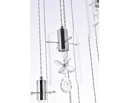 Elegant Hana 3 Lights Pendant - Chrome, L 22" (5202D22C)