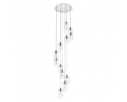 Elegant Hana 3 Lights Pendant - Chrome, L 22" (5202D22C)