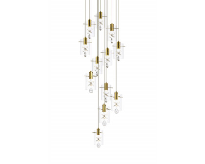 Elegant Hana 3 Lights Pendant - Gold, L 22" (5202D22G)