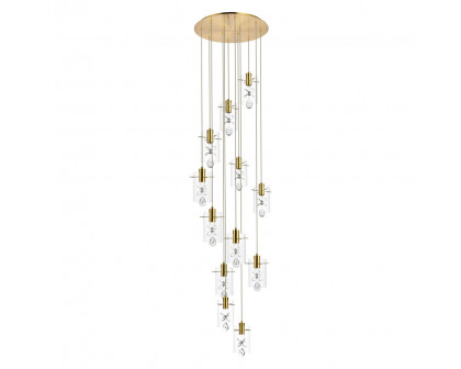 Elegant Hana 3 Lights Pendant - Gold, L 22" (5202D22G)