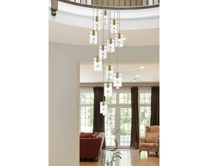 Elegant Hana 3 Lights Pendant - Gold, L 22" (5202D22G)