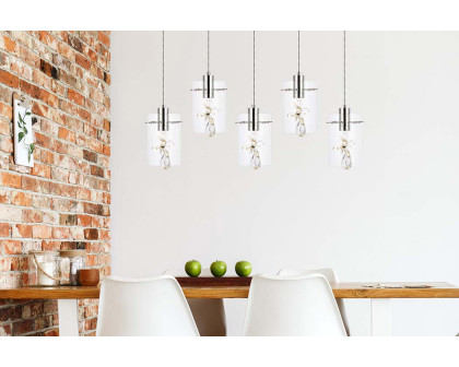 Elegant Hana 3 Lights Pendant - Chrome, L 36" (5202D36C)