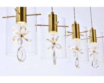 Elegant Hana 3 Lights Pendant - Gold, L 36" (5202D36G)