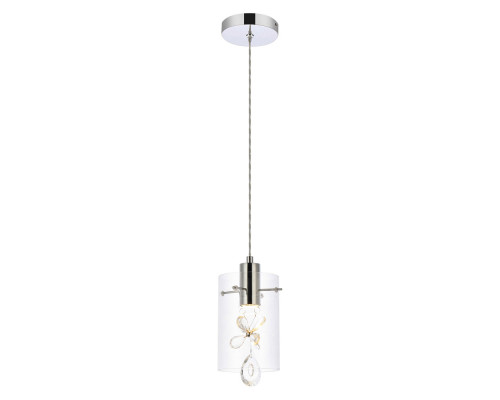 Elegant Hana 3 Lights Pendant - Chrome, L 6.5" (5202D6C)