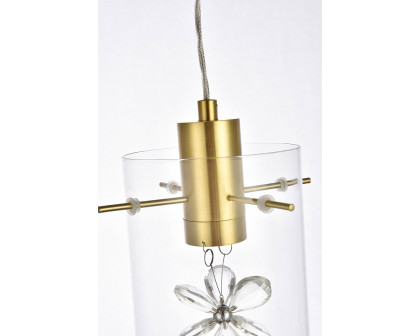 Elegant Hana 3 Lights Pendant - Gold, L 6.5" (5202D6G)