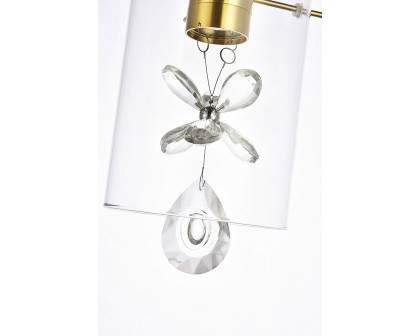 Elegant Hana 3 Lights Pendant - Gold, L 6.5" (5202D6G)