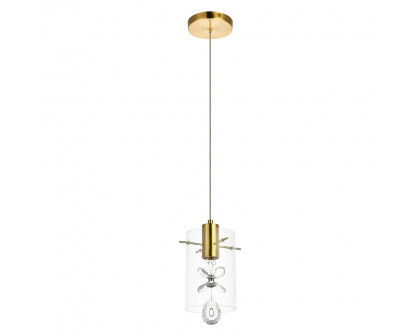 Elegant Hana 3 Lights Pendant - Gold, L 6.5" (5202D6G)