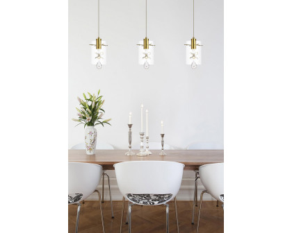 Elegant Hana 3 Lights Pendant - Gold, L 6.5" (5202D6G)