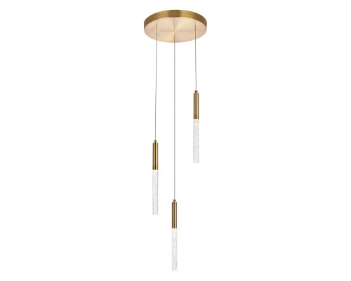 Elegant Ruelle 3 Lights Pendant - Gold, L 12" (5203D12G)