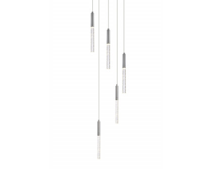 Elegant Ruelle 3 Lights Pendant - Chrome, L 16" (5203D16C)