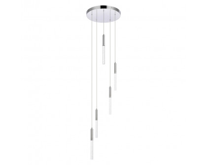 Elegant Ruelle 3 Lights Pendant - Chrome, L 16" (5203D16C)