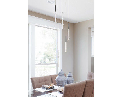 Elegant Ruelle 3 Lights Pendant - Chrome, L 16" (5203D16C)