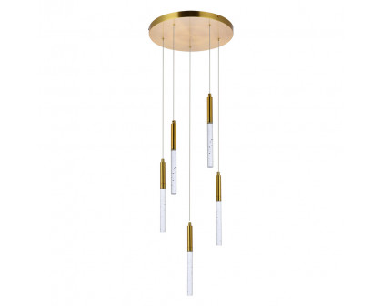 Elegant Ruelle 3 Lights Pendant - Gold, L 16" (5203D16G)