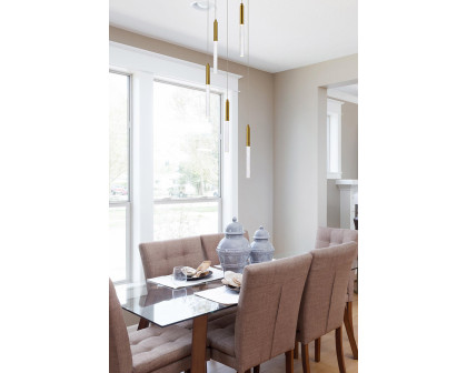 Elegant Ruelle 3 Lights Pendant - Gold, L 16" (5203D16G)