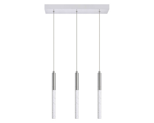 Elegant Ruelle 3 Lights Pendant - Chrome, L 18" (5203D18C)