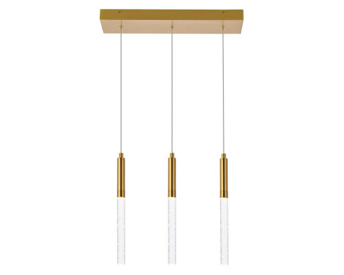 Elegant Ruelle 3 Lights Pendant - Gold, L 18" (5203D18G)