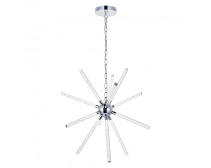 Elegant Ruelle 3 Lights Pendant - Chrome, L 34.42" (5300D32C)