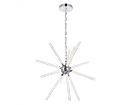 Elegant Ruelle 3 Lights Pendant - Chrome, L 34.42" (5300D32C)