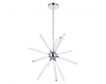 Elegant Ruelle 3 Lights Pendant - Chrome, L 34.42" (5300D32C)