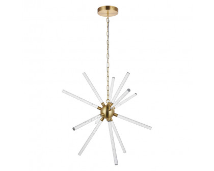 Elegant Ruelle 3 Lights Pendant - Gold, L 34.42" (5300D32G)