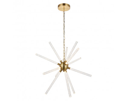 Elegant Ruelle 3 Lights Pendant - Gold, L 34.42" (5300D32G)