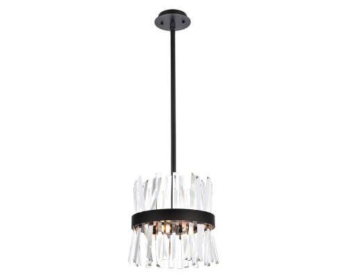 Elegant Pendant Light - Black, L 12" (6200D12BK)