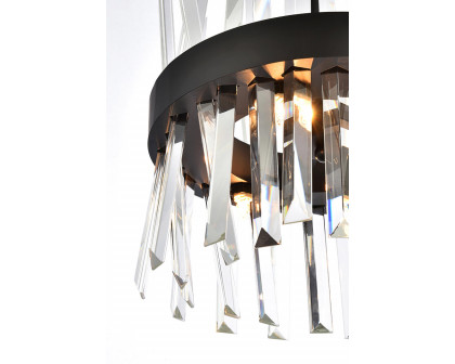 Elegant Pendant Light - Black, L 12" (6200D12BK)