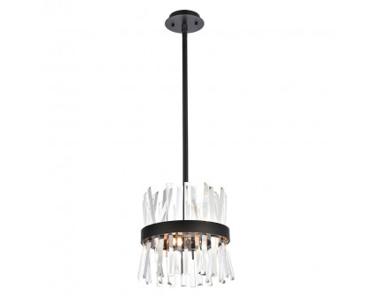 Elegant Pendant Light - Black, L 12" (6200D12BK)