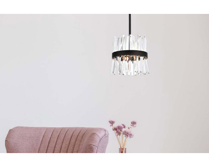 Elegant Pendant Light - Black, L 12" (6200D12BK)