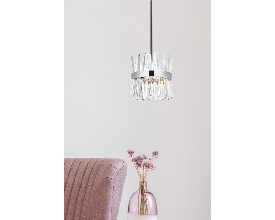 Elegant Pendant Light - Chrome, L 12" (6200D12C)