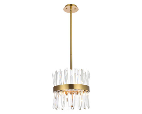 Elegant Pendant Light - Satin Gold, L 12" (6200D12SG)