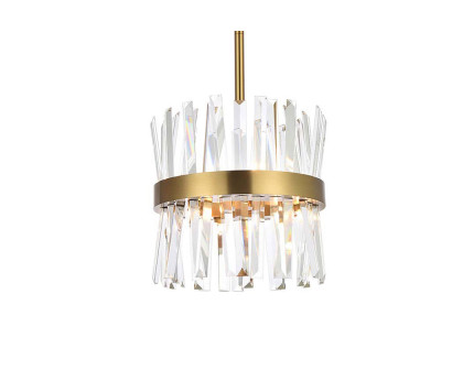 Elegant Pendant Light - Satin Gold, L 12" (6200D12SG)