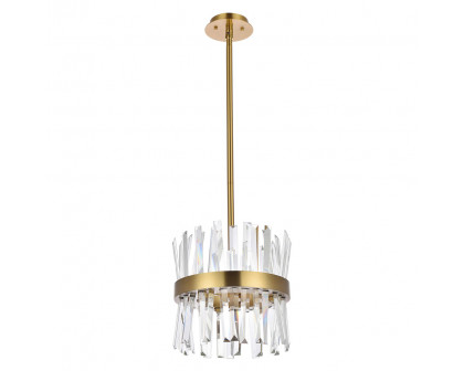 Elegant Pendant Light - Satin Gold, L 12" (6200D12SG)