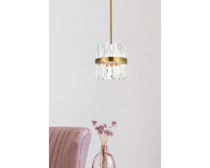 Elegant Pendant Light - Satin Gold, L 12" (6200D12SG)