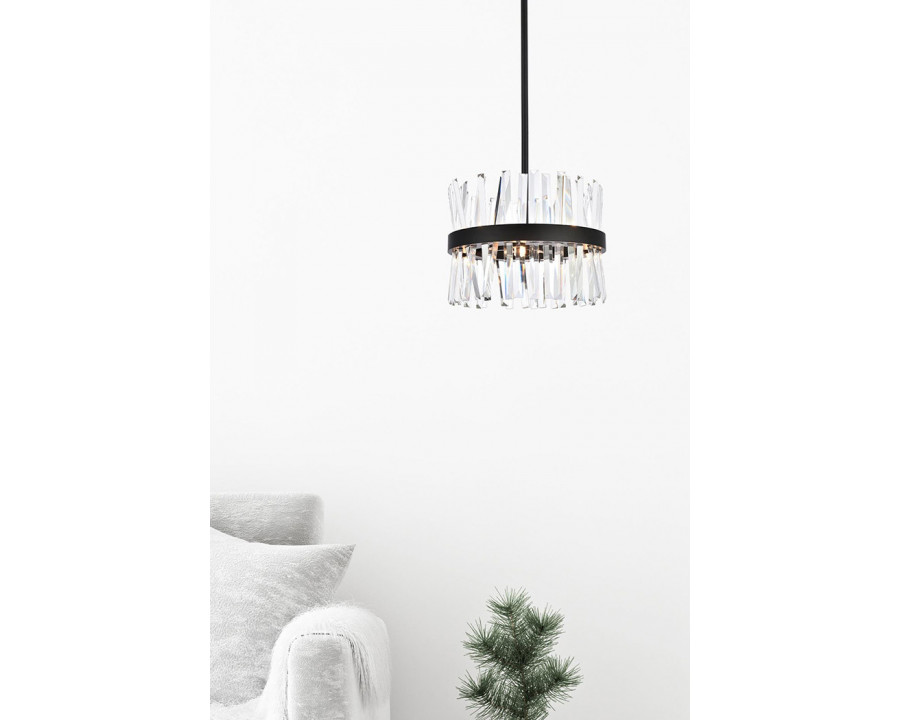 Elegant Pendant Light - Black, L 16" (6200D16BK)