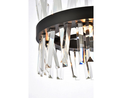 Elegant Pendant Light - Black, L 16" (6200D16BK)