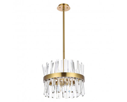 Elegant Pendant Light - Satin Gold, L 16" (6200D16SG)