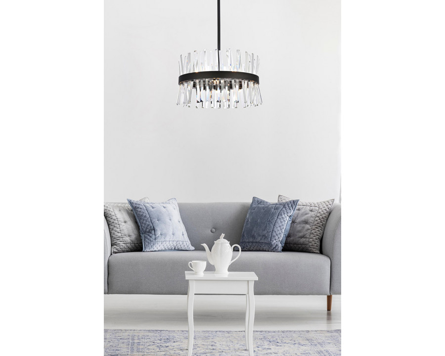 Elegant Pendant Light - Black, L 20" (6200D20BK)