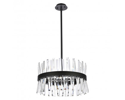 Elegant Pendant Light - Black, L 20" (6200D20BK)