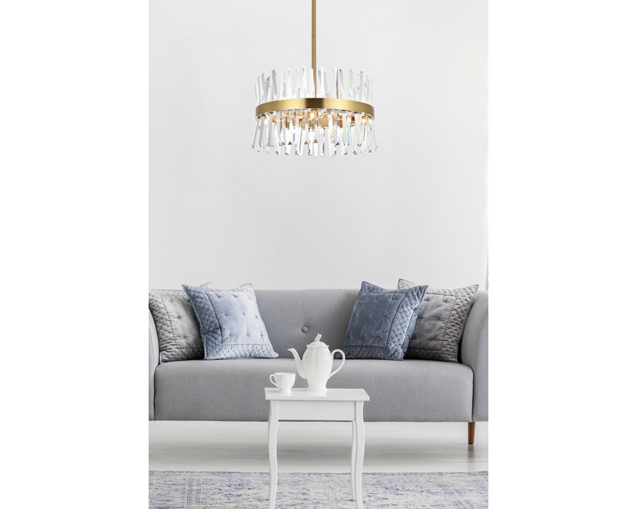 Elegant Pendant Light - Satin Gold, L 20" (6200D20SG)