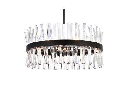 Elegant Pendant Light - Black, L 25" (6200D25BK)